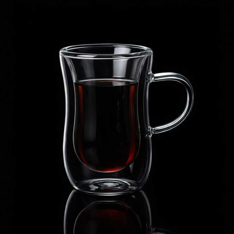 Kafejnica Double Wall Borosilicate Glass Coffee Mug – Anti-Scald & Heat Insulating