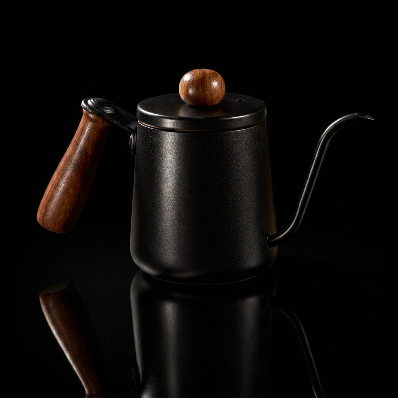 Kafejnica Gooseneck Pour Over Coffee Kettle – Stainless Steel with Wood Handle
