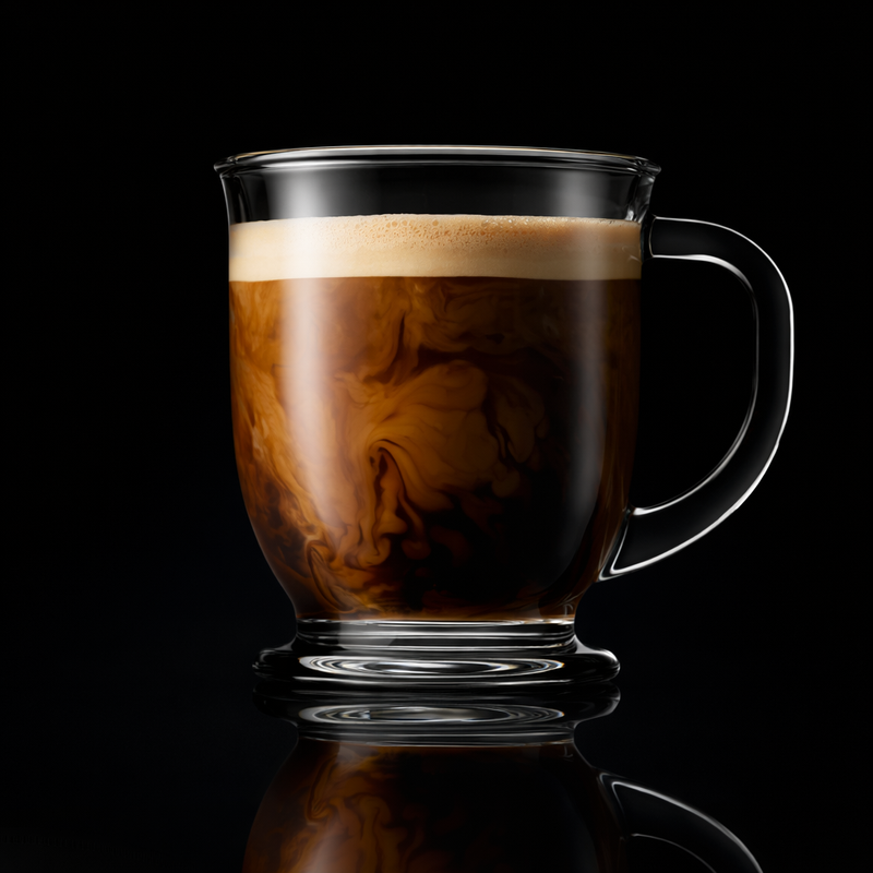 Kafejnica Creative Transparent Glass Coffee Cup with Handle – Cappuccino & Latte
