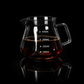 Kafejnica Smoky Grey Diamond Glass Coffee Pot - 360ml Heatproof Server