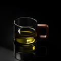 Kafejnica Borosilicate Glass Espresso Cup with Walnut Wood Handle