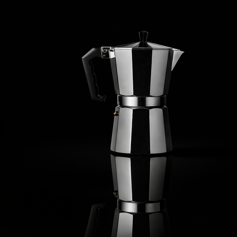 Kafejnica Retro Moka Pot – Stainless Steel Stovetop Espresso Maker