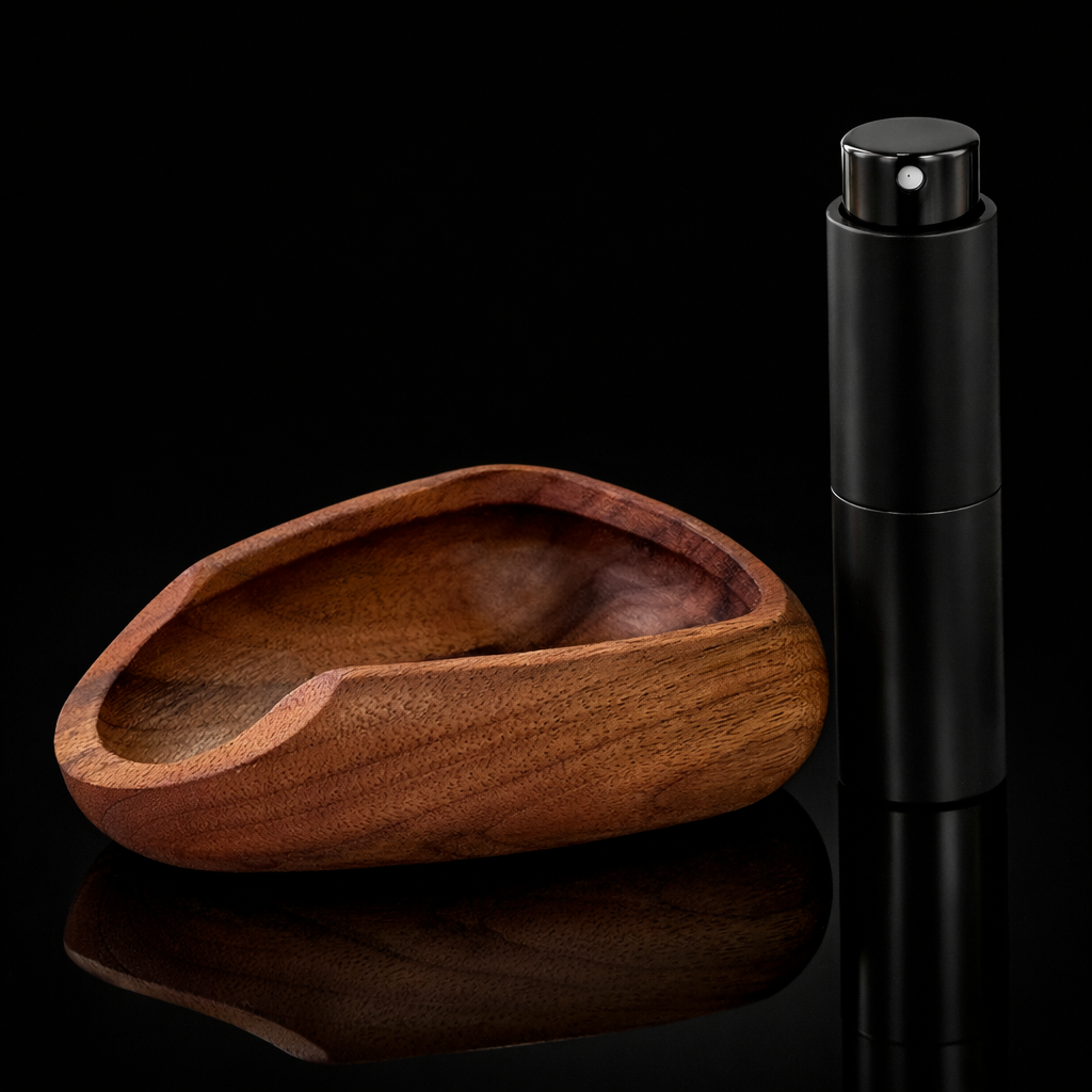 Kafejnica-KAF-CHO-03-4-wooden-coffee-bean-dosing-tray-anti-static-spray-bottle-set
