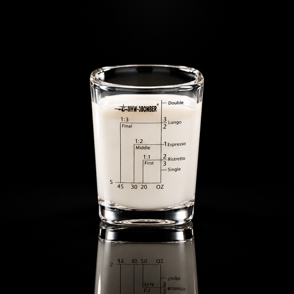Kafejnica Espresso Measuring Cup – 60ml Graduated Glass with Ounce Scale