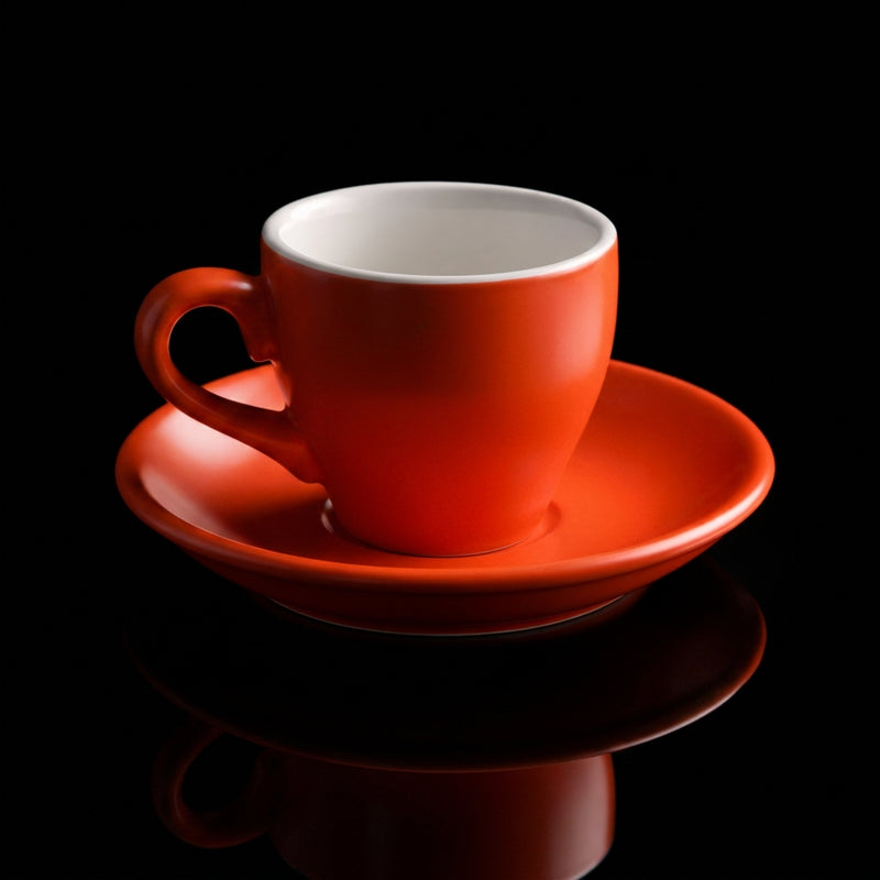 Kafejnica Matte Ceramic Espresso Cup & Saucer Set
