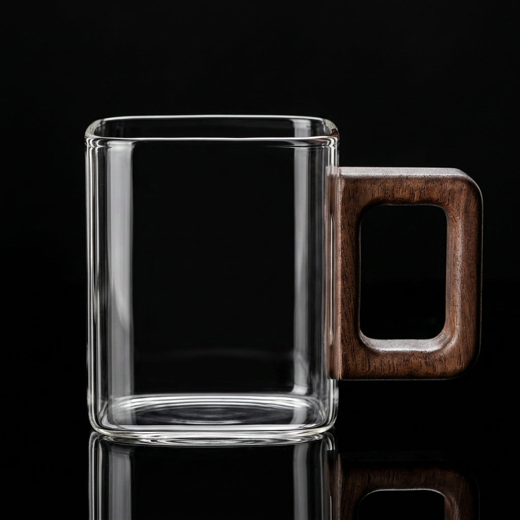 Kafejnica-KAF-TZA-04-4-minimalist-thick-glass-coffee-mug-with-wooden-handle-heat-resistant