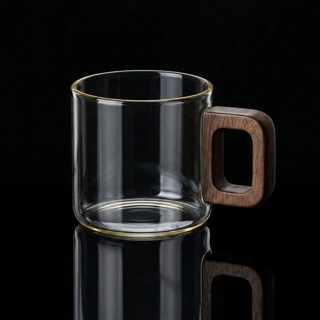 Kafejnica-KAF-TZA-12-6-borosilicate-glass-espresso-cup-with-walnut-wood-handle