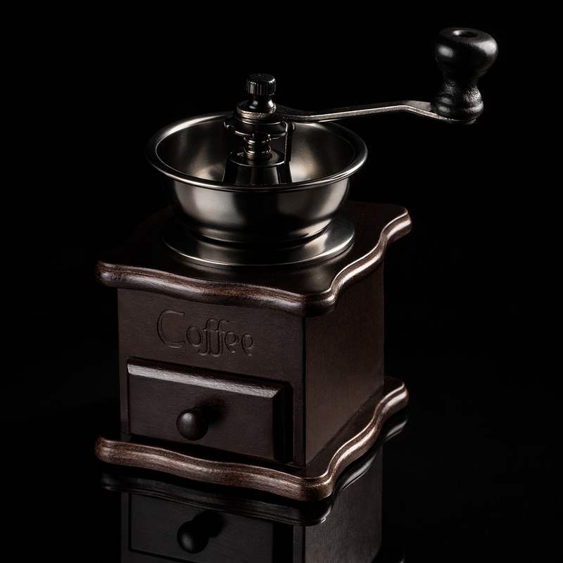 Kafejnica Vintage Wooden Manual Coffee Grinder with Ceramic Burr