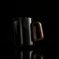Kafejnica Borosilicate Glass & Wood Coffee Cup – Large Capacity