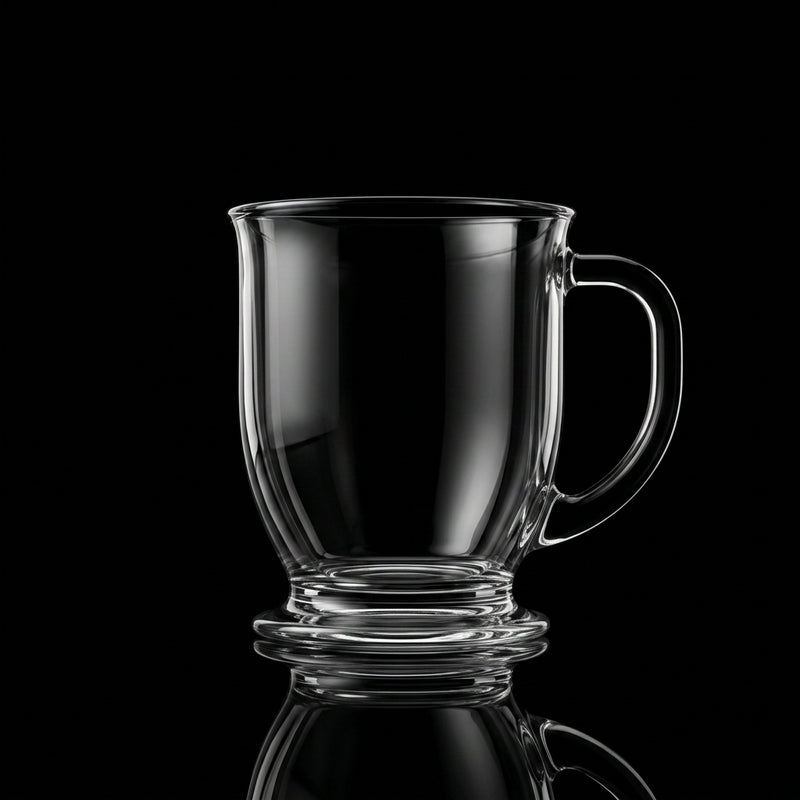 Kafejnica Creative Transparent Glass Coffee Cup with Handle – Cappuccino & Latte