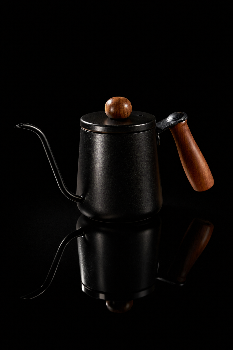 Kafejnica Gooseneck Pour Over Coffee Kettle – Stainless Steel with Wood Handle