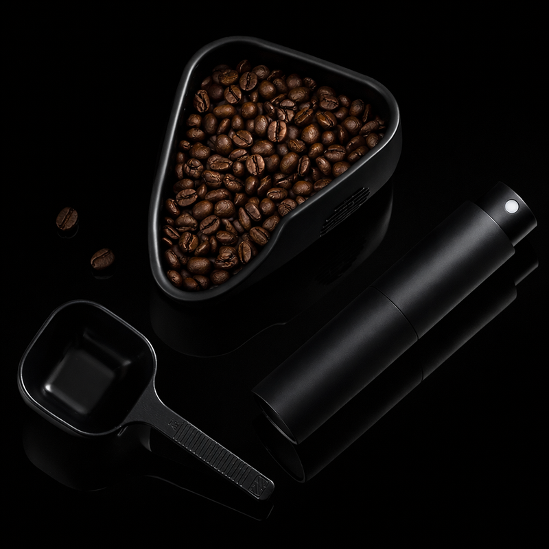 Kafejnica Silicone Coffee Dosing Cup & Anti-Static Spritzer Gift Set