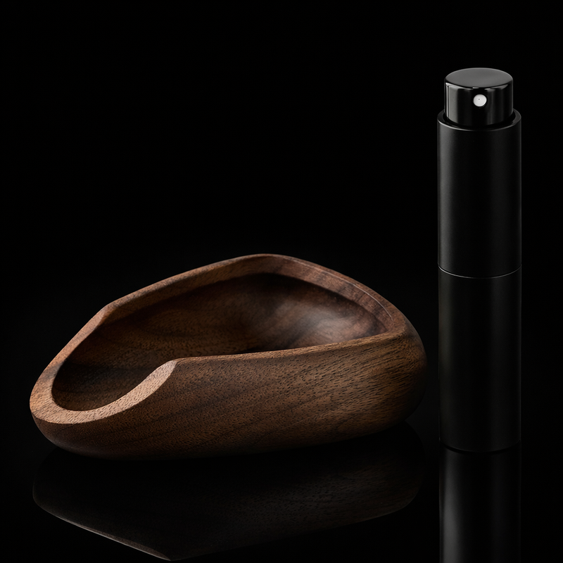 Kafejnica Wooden Coffee Bean Dosing Tray & Anti-Static Spray Bottle Set