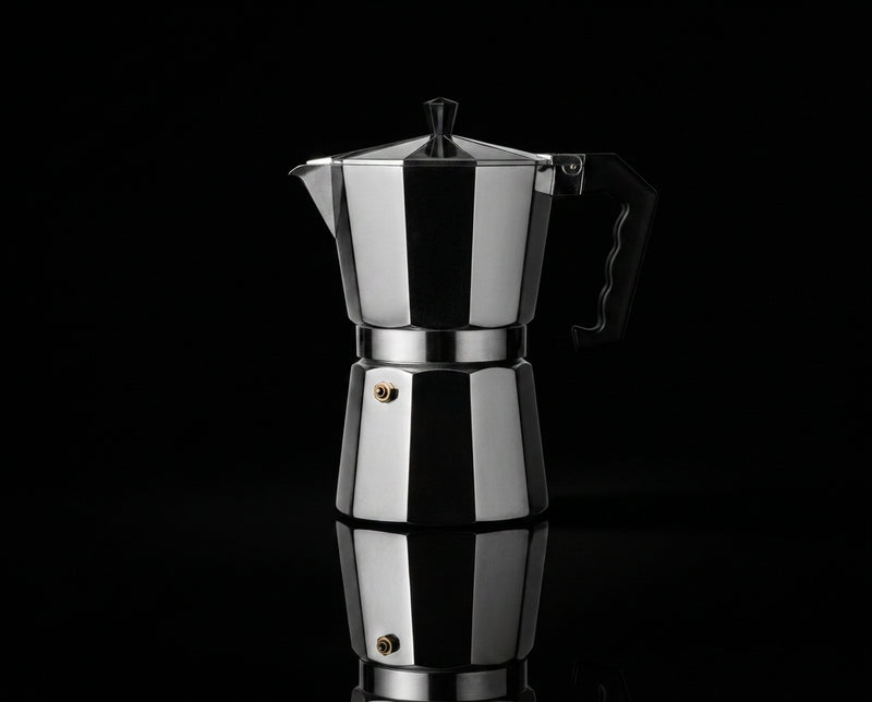 Kafejnica Retro Moka Pot – Stainless Steel Stovetop Espresso Maker