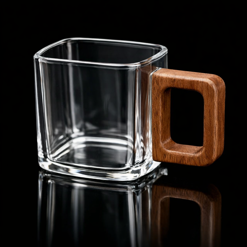 Kafejnica-KAF-TZA-04-6-minimalist-thick-glass-coffee-mug-with-wooden-handle-heat-resistant