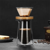 Kafejnica 400ml double wall borosilicate glass pour-over coffee server