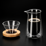 Kafejnica 400ml double wall borosilicate glass pour-over coffee server