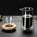 Kafejnica 400ml double wall borosilicate glass pour-over coffee server