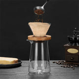 Kafejnica 400ml double wall borosilicate glass pour-over coffee server