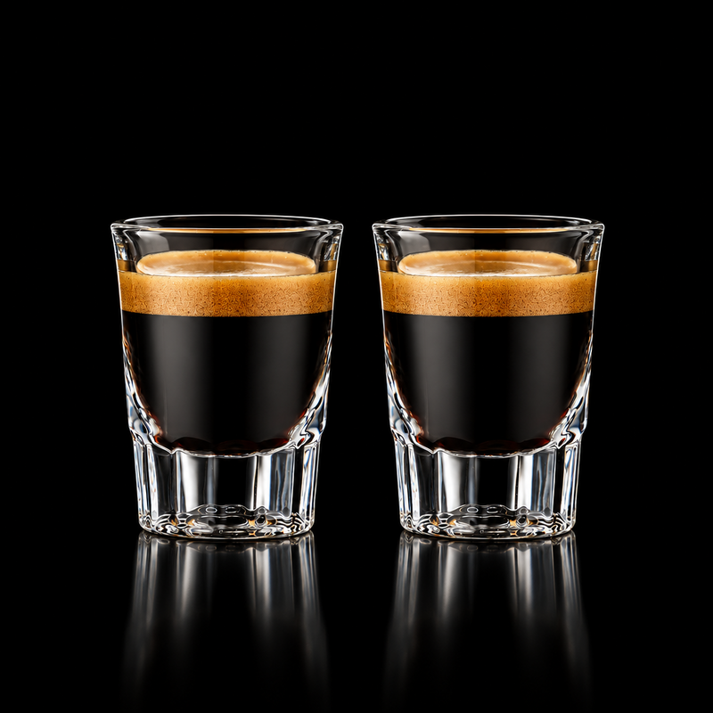 Kafejnica 50ml Glass Espresso Measuring Cup – Clear & Frosted Shot Glass