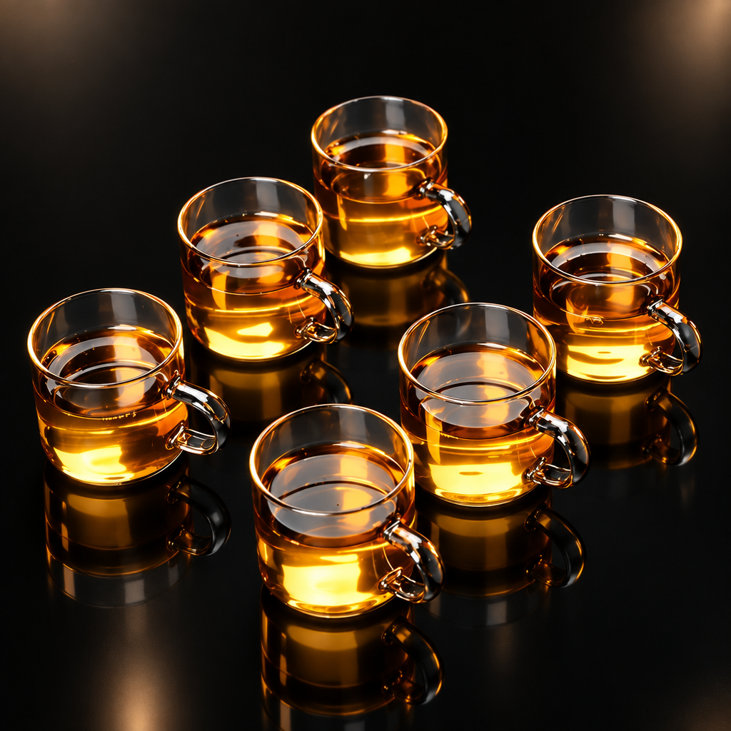 Kafejnica 100ml heat-resistant glass teacup set, 6 pieces