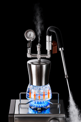 Kafejnica Stainless Steel Steam Milk Frother – Portable Stovetop Steam Boiler for Latte Art