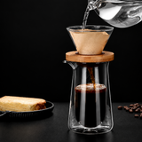 Kafejnica 400ml double wall borosilicate glass pour-over coffee server