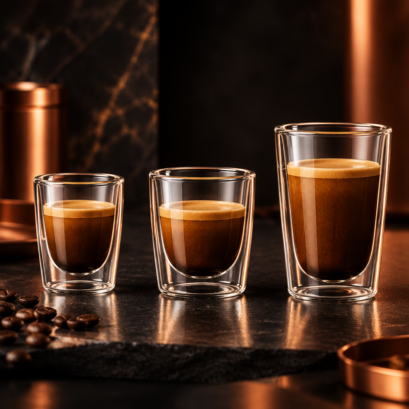 Kafejnica Double Wall Glass Cup – Insulated Espresso & Latte Cups (85ml, 150ml, 350ml)