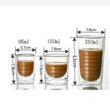 Kafejnica double wall insulated glass cup for espresso and latte