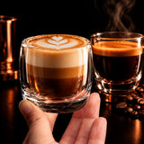 Kafejnica Crystal Glass Teacup – 100ml Thickened Round Cup