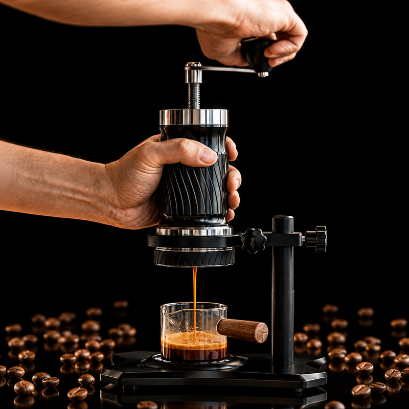 Kafejnica Portable Espresso Maker – 12 Bar USB Semi-Automatic Machine for Capsules & Ground Coffee
