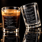 Kafejnica 60ml graduated glass espresso measuring cup set with ounce scale