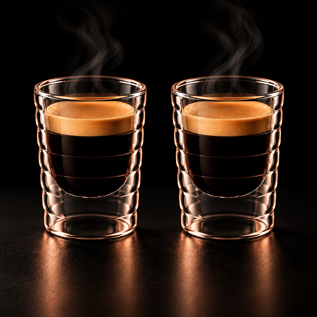 Kafejnica Double Wall Glass Cup – Insulated Espresso & Latte Cups (85ml, 150ml, 350ml)