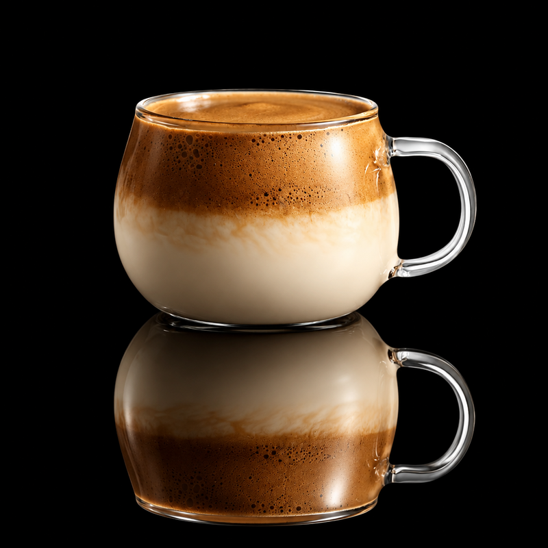 Kafejnica Borosilicate Glass Mug with Handle – 280ml Heat-Resistant Coffee & Tea Cup